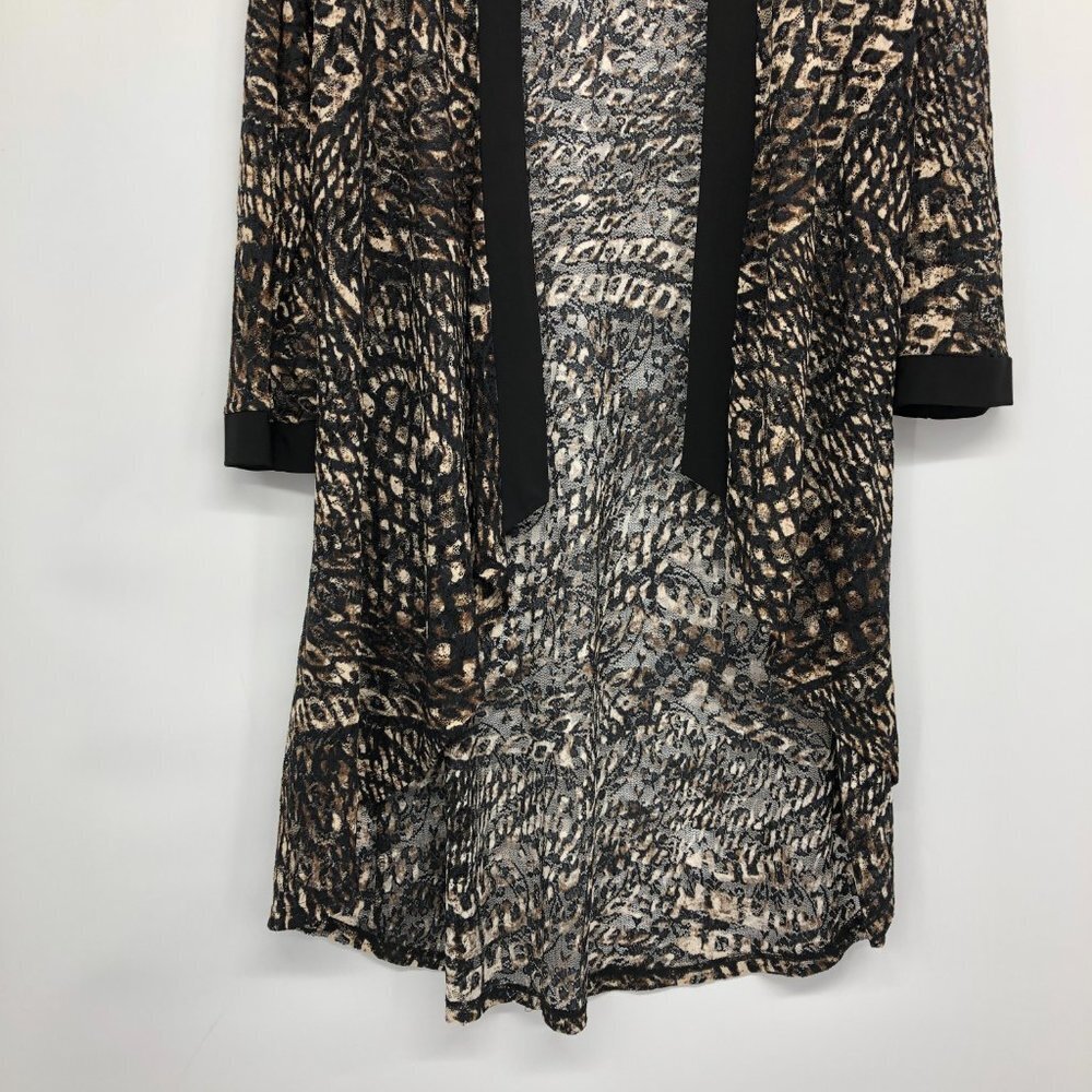Initiatives Brown Abstract Patterned Robe Cardigan size M - Picture 5 of 15